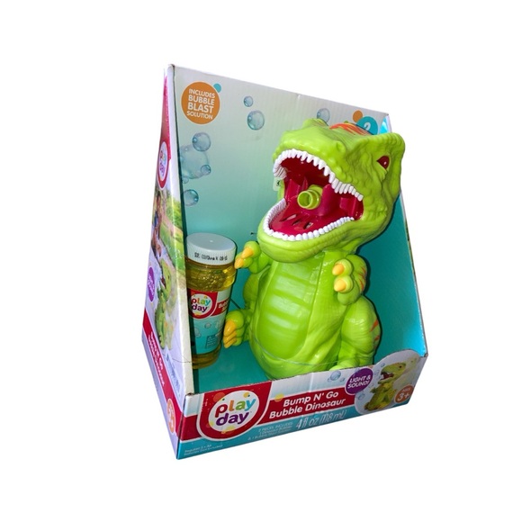 Play Day Bump N Go Bubble Blowing Dinosaur With Lights, Sound And Movement - Picture 6 of 8